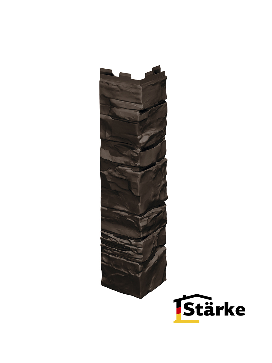 Угол наружный STARKE STONE камень коричневый (DARK BROWN)
