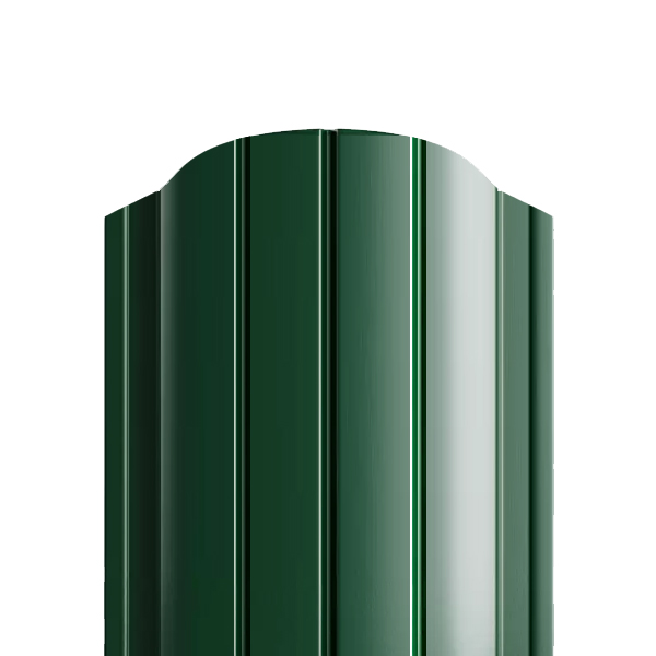 Евроштакетник Волна "ПС" (128 мм) зеленый мох RAL 6005 0,4 