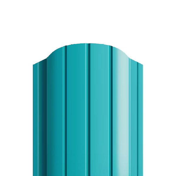 Евроштакетник Волна "ПС" (128 мм) синяя вода RAL 5021 0,4 