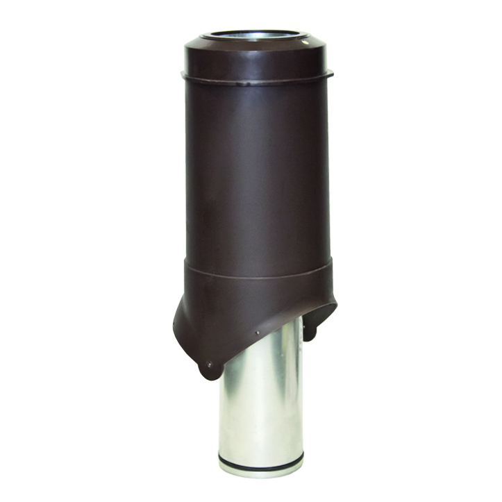 Выход вентиляции KROVENT VT Pipe 125 изолиров./700 мм. (коричневый) 