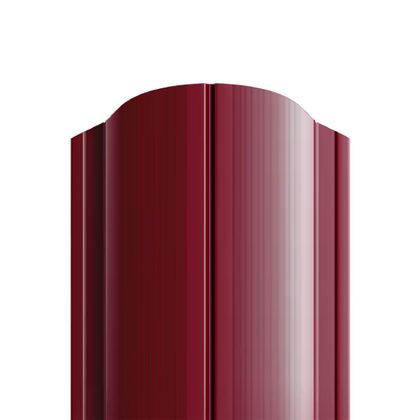 Евроштакетник Гофрированный "ПС" (128 мм) красное вино RAL 3005 0,45 (НЛ)