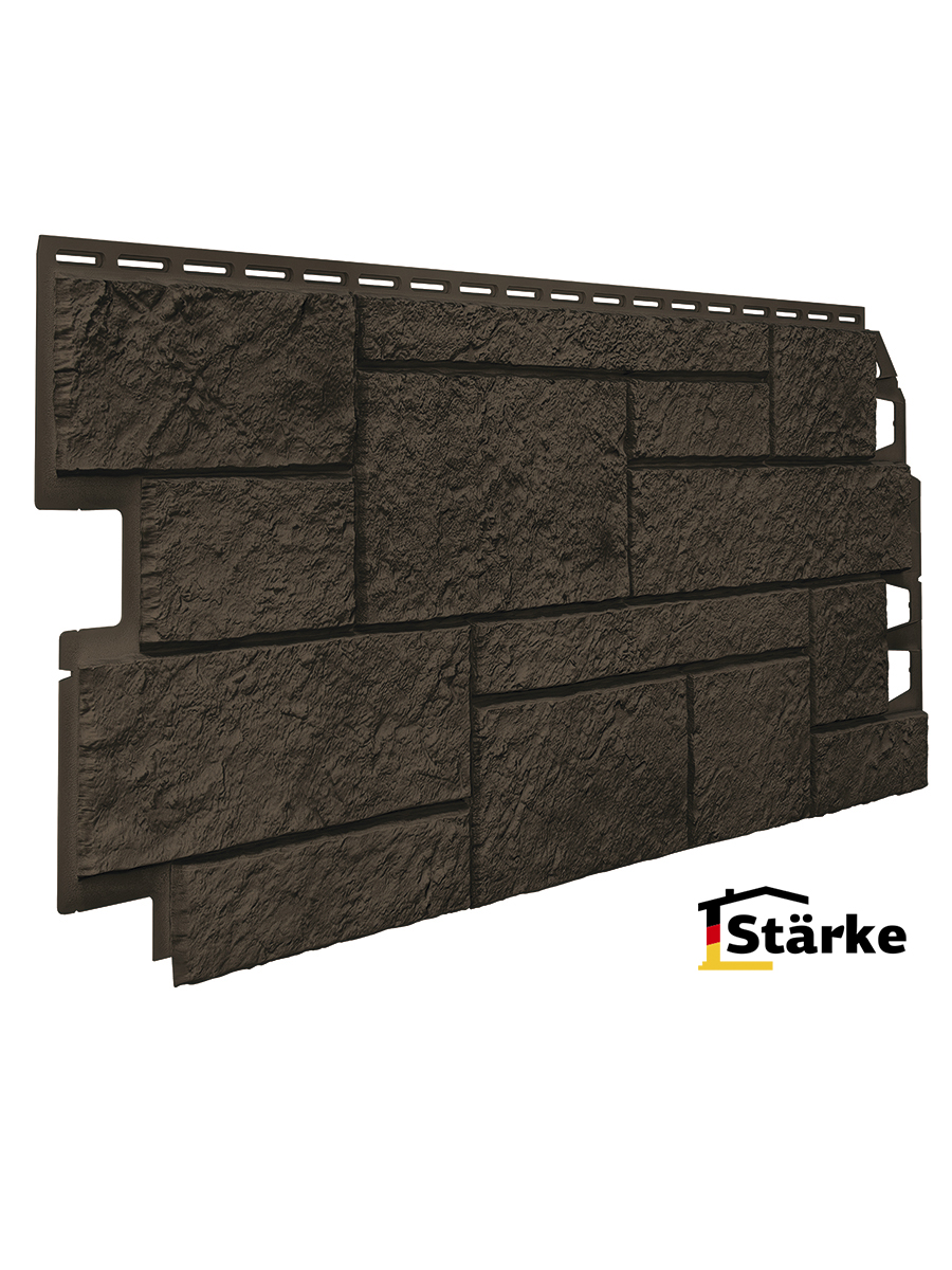 Панель отделочная STARKE SANDSTONE песчаник коричневый (DARK BROWN) 1*0,42 м