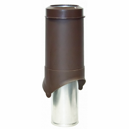 Выход вентиляции KROVENT VT Pipe 125 изолиров. (коричневый) 