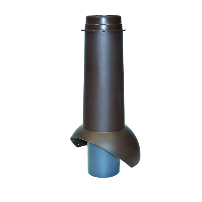 Выход канализации KROVENT Pipe VT 125 изолиров. 500 мм. (коричневый)