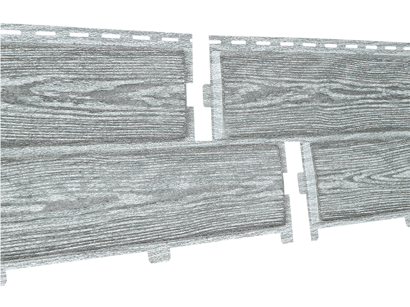 Фасадная панель Ю-Пласт Хокла ВИНТАЖ ПЕПЕЛ 2000*250 мм 0.5 м2