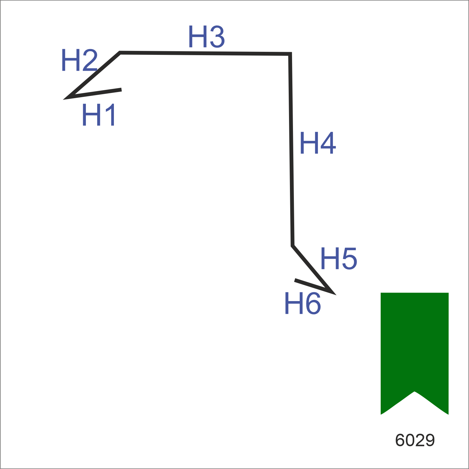 Торцевая планка (6029 зеленая мята)