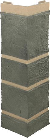Наружный угол (камень) Альта-Профиль 470х110х31мм Серый