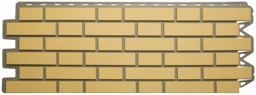 Фасадная панель (кирпич клинкерный) Альта-Профиль 1220х440мм 0,48м2 Желтый
