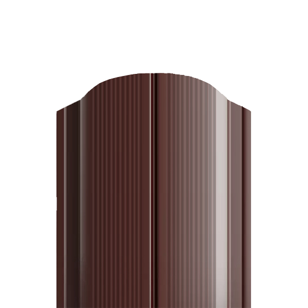 хххЕвроштакетник Гофрированный "ПС" (128 мм) шок-коричневый RAL 8017 0,45 (НЛ) 1,25 м