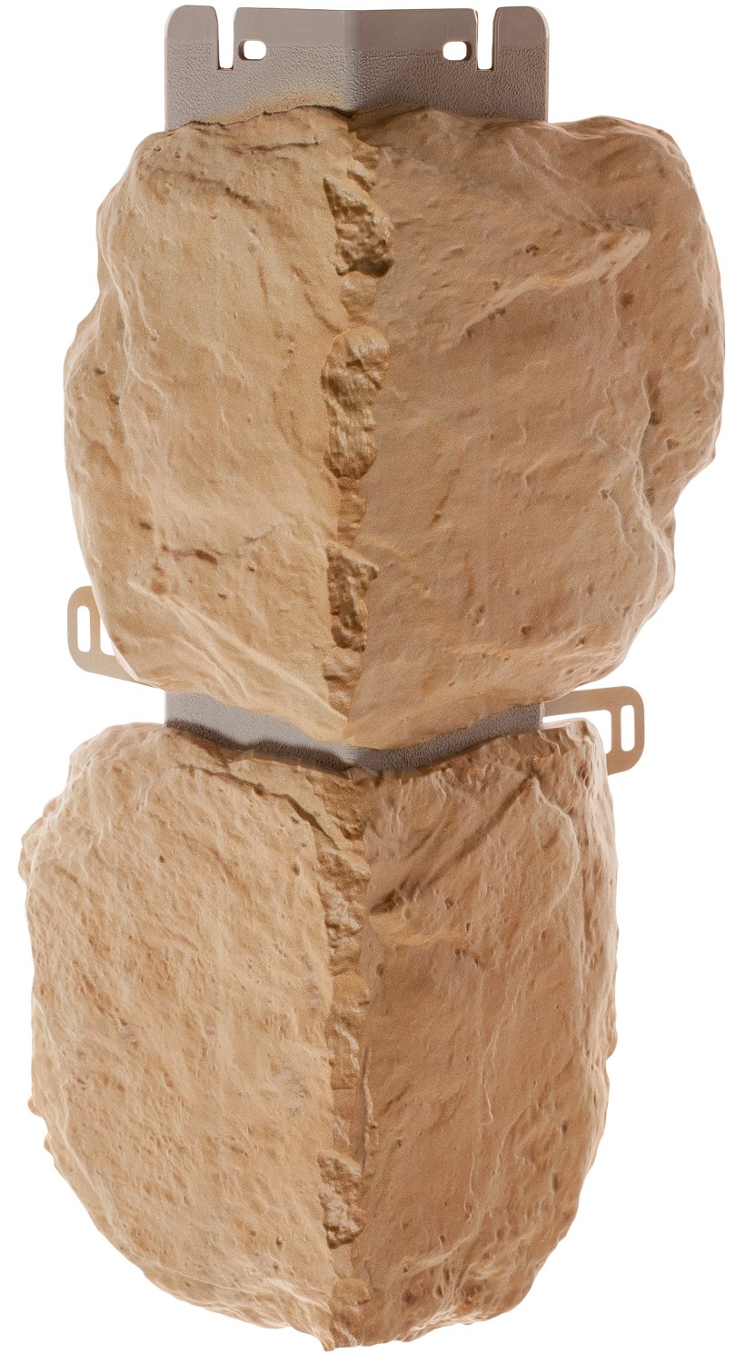 Наружный угол (бутовый камень) Альта-Профиль 440 х 180 х 43 мм Греческий Н