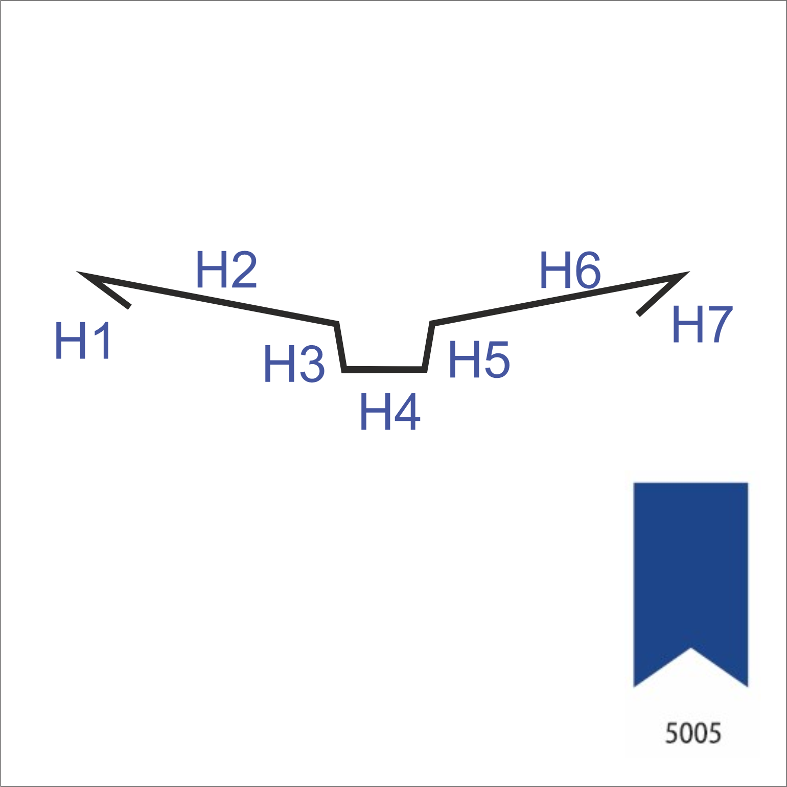 Планка ендовы верхняя (5005 сигнально-синий)