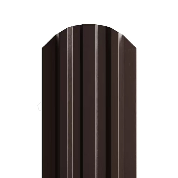 Штакетник металлический МП TRAPEZE-О (фигурный) 16,5х118 (ПЭ-01-8017-0,45)