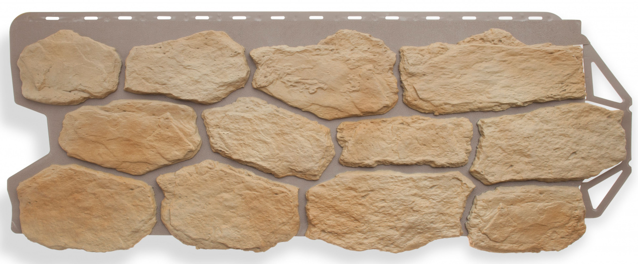Фасадная панель (бутовый камень) Альта-Профиль 1130х470х27мм 0,45м2 Греческий